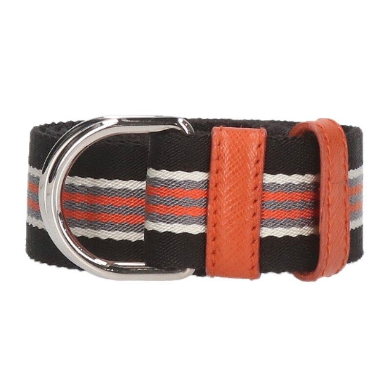 Prada 2c5937 Nylon Stripe Belt Men's 80 32