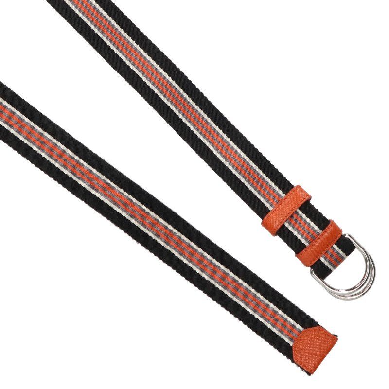 Prada 2c5937 Nylon Stripe Belt Men's 80 32