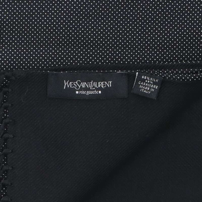 Saint Laurent Paris Pindot Silk Shawl Men's