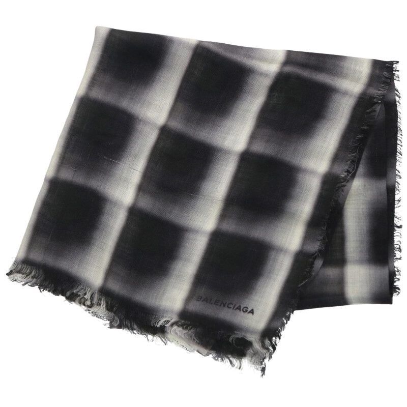 Balenciaga 392363 463b1 Checked Wool Shawl Men's