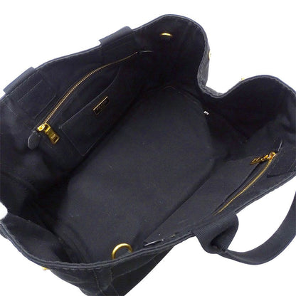 Prada Bag Women'S Brand Tote Bag Shoulder Bag 2way Canvas Canapa L Black Large