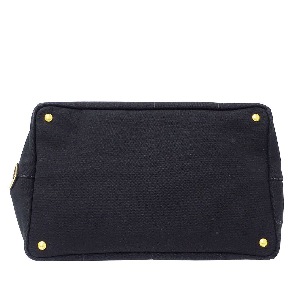 Prada Bag Women'S Brand Tote Bag Shoulder Bag 2way Canvas Canapa L Black Large