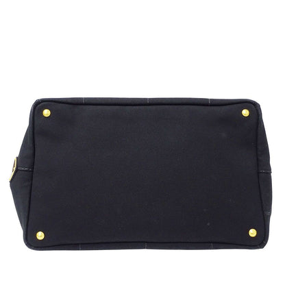Prada Bag Women'S Brand Tote Bag Shoulder Bag 2way Canvas Canapa L Black Large