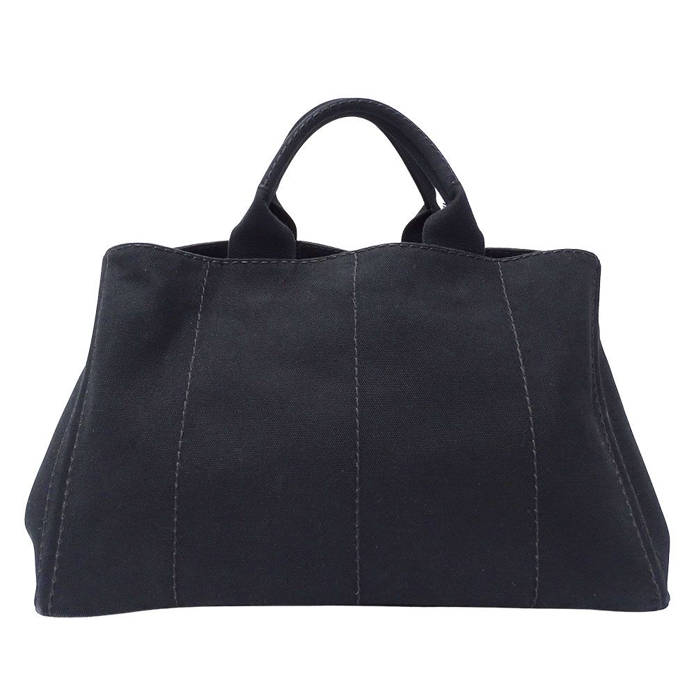 Prada Bag Women'S Brand Tote Bag Shoulder Bag 2way Canvas Canapa L Black Large