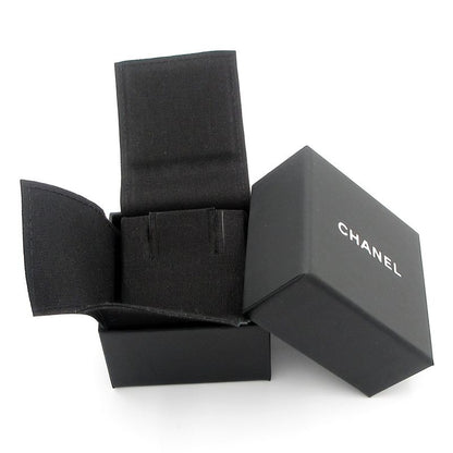 Chanel Earrings Coco Mark Gold X Clear X White