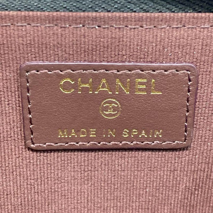 Chanel Coin Case Matelasse Black Gold Hardware L-shape Zipper With Key Ring