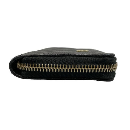 Chanel Coin Case Matelasse Black Gold Hardware L-shape Zipper With Key Ring
