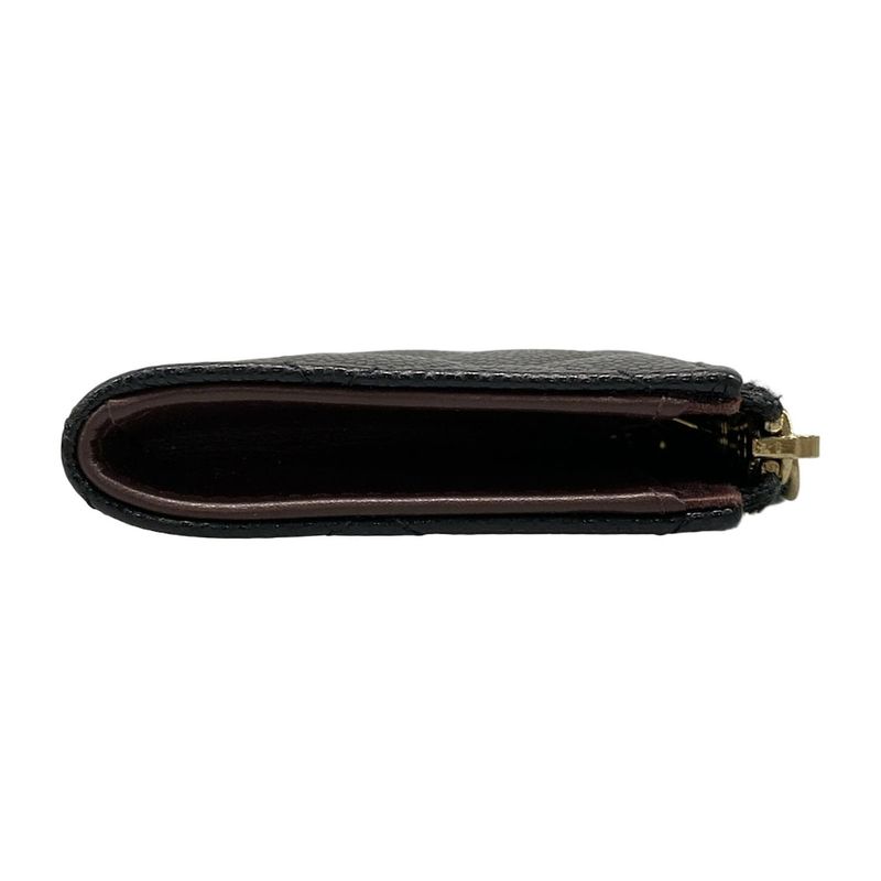 Chanel Coin Case Matelasse Black Gold Hardware L-shape Zipper With Key Ring