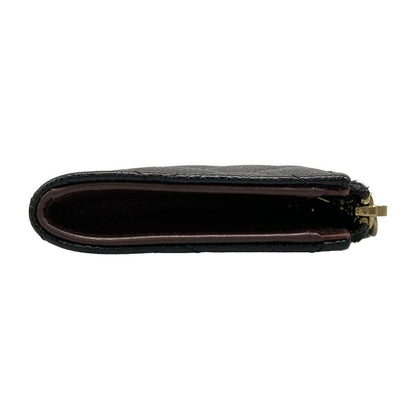 Chanel Coin Case Matelasse Black Gold Hardware L-shape Zipper With Key Ring