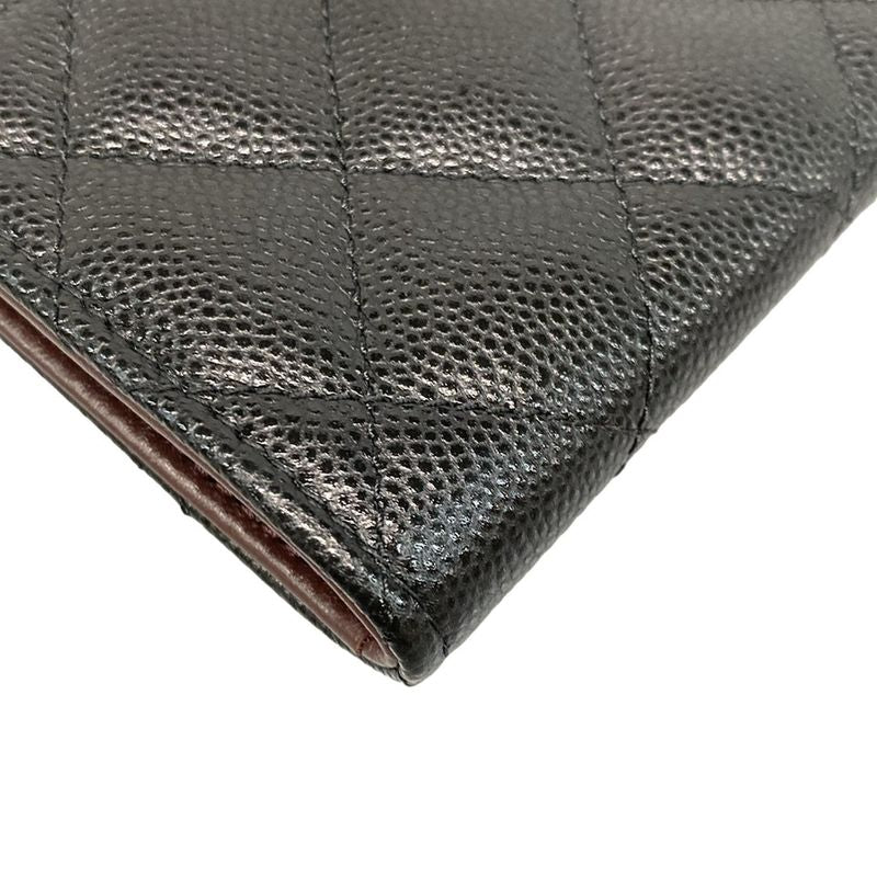 Chanel Coin Case Matelasse Black Gold Hardware L-shape Zipper With Key Ring