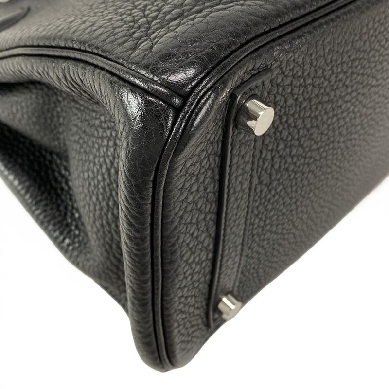 Hermes Handbag Birkin 30 Black Silver Hardware