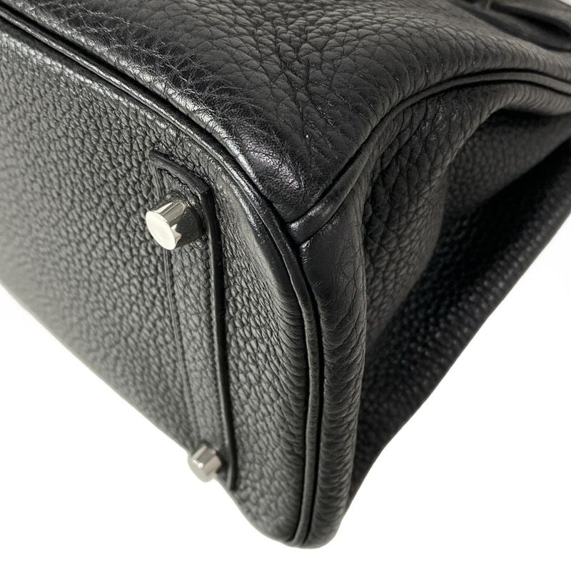 Hermes Handbag Birkin 30 Black Silver Hardware