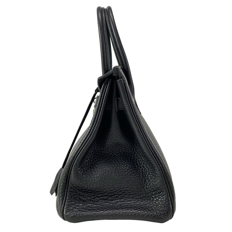 Hermes Handbag Birkin 30 Black Silver Hardware