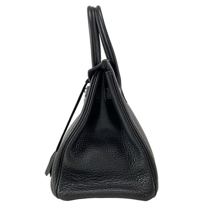 Hermes Handbag Birkin 30 Black Silver Hardware