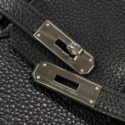 Hermes Handbag Birkin 30 Black Silver Hardware