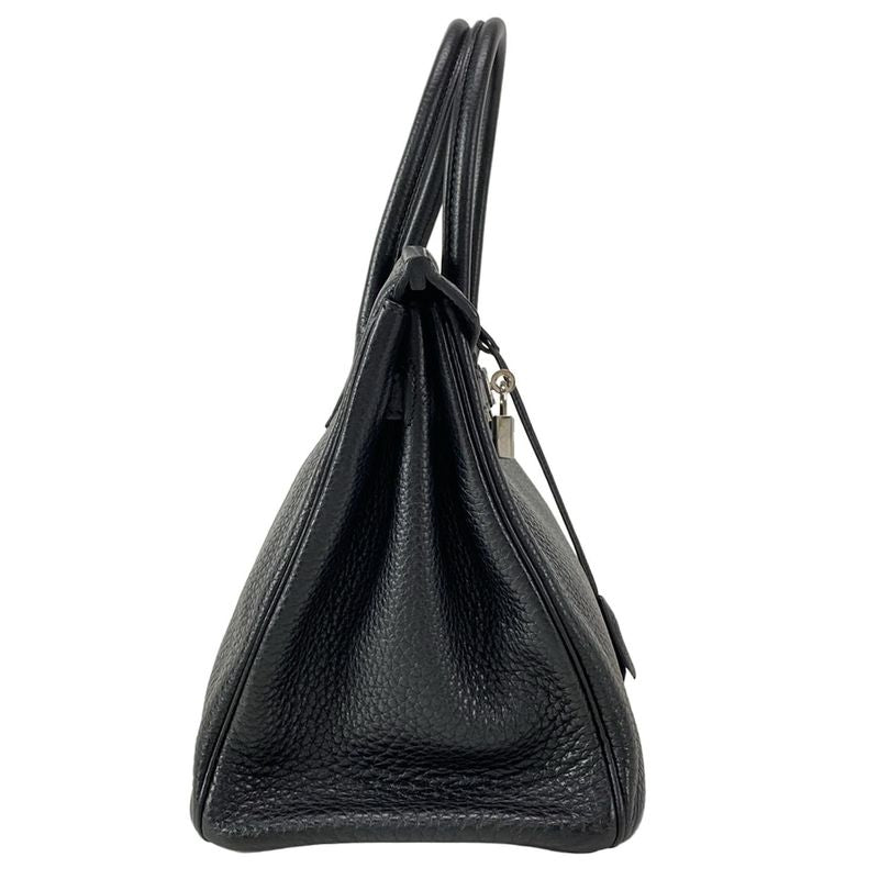 Hermes Handbag Birkin 30 Black Silver Hardware