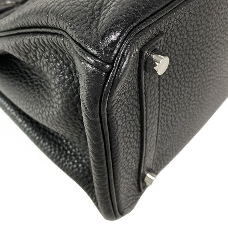 Hermes Handbag Birkin 30 Black Silver Hardware