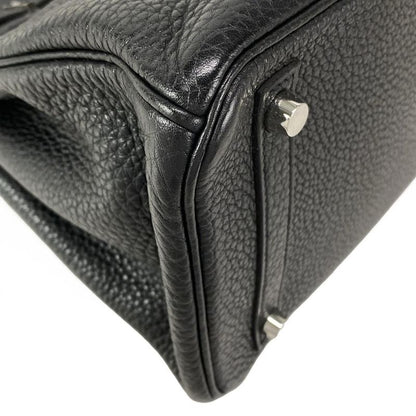 Hermes Handbag Birkin 30 Black Silver Hardware