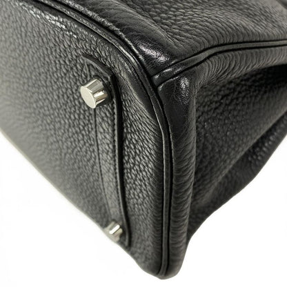 Hermes Handbag Birkin 30 Black Silver Hardware