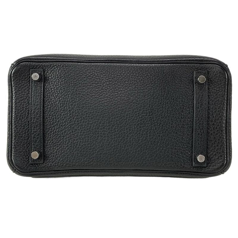 Hermes Handbag Birkin 30 Black Silver Hardware