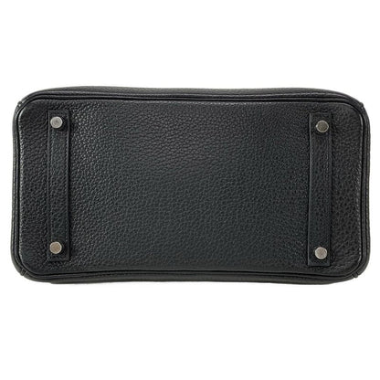 Hermes Handbag Birkin 30 Black Silver Hardware