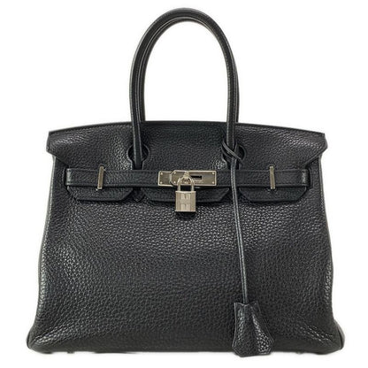 Hermes Handbag Birkin 30 Black Silver Hardware