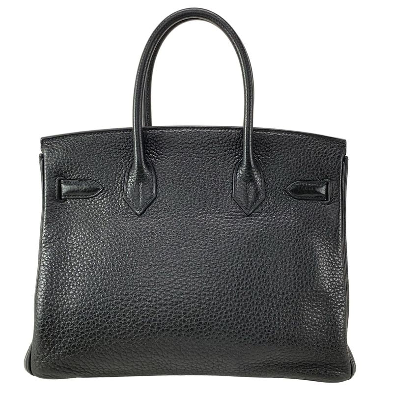 Hermes Handbag Birkin 30 Black Silver Hardware