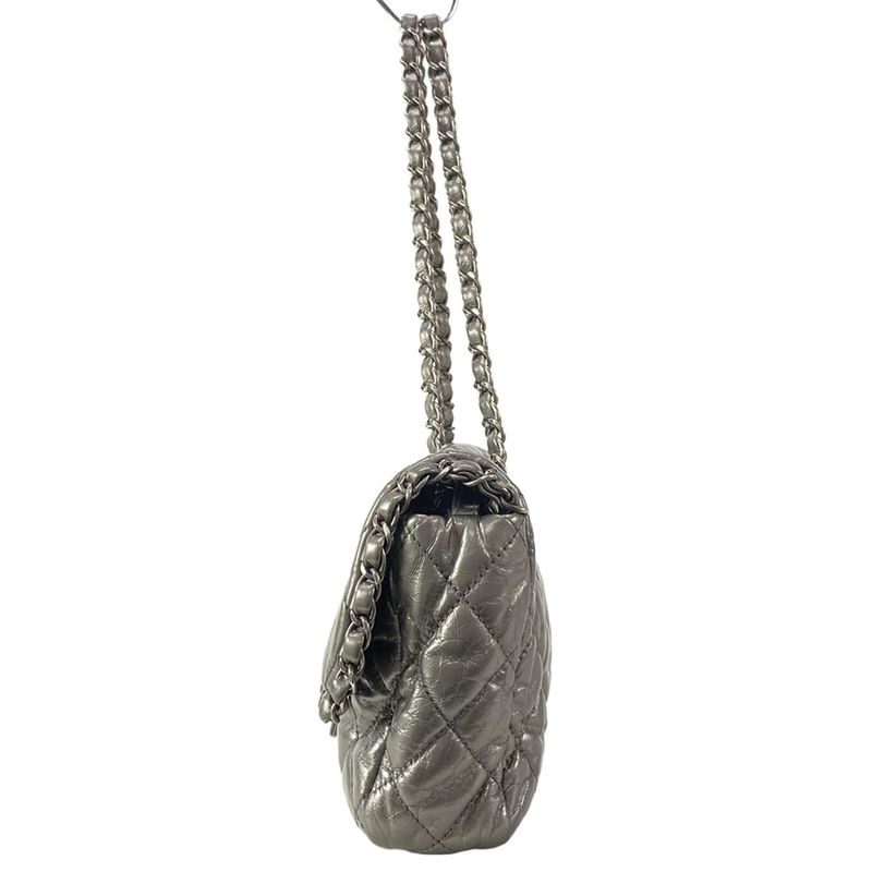 Chanel Shoulder Bag Single Flap Matelasse Chain Me A50599 Silver Chain Shoulder