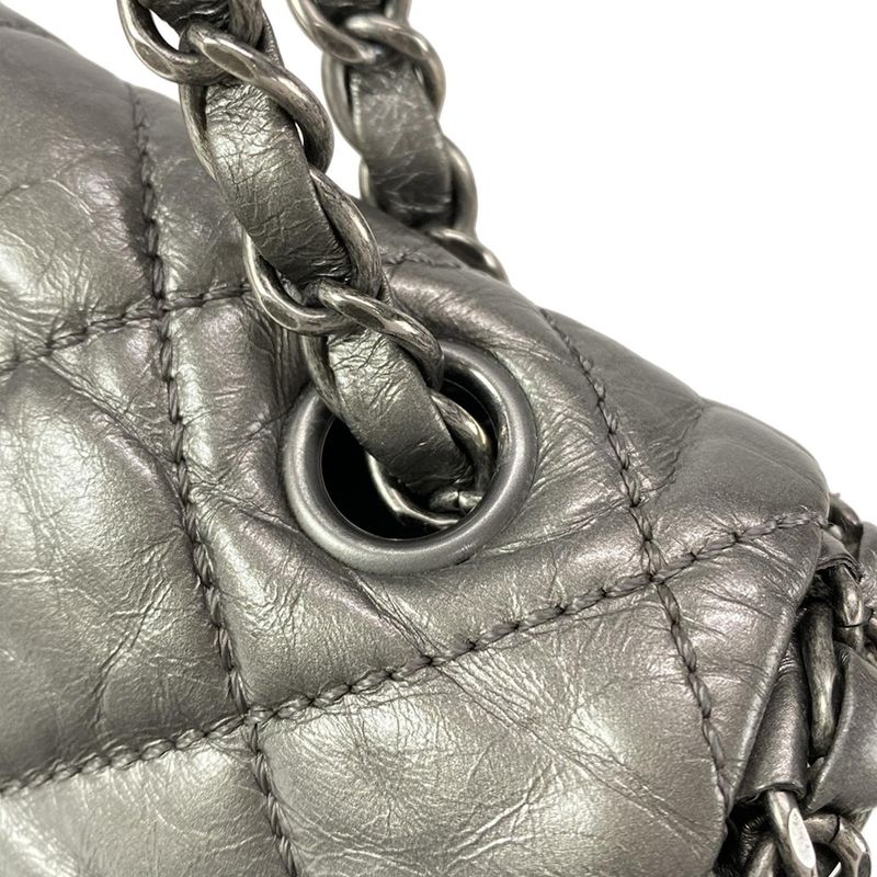 Chanel Shoulder Bag Single Flap Matelasse Chain Me A50599 Silver Chain Shoulder