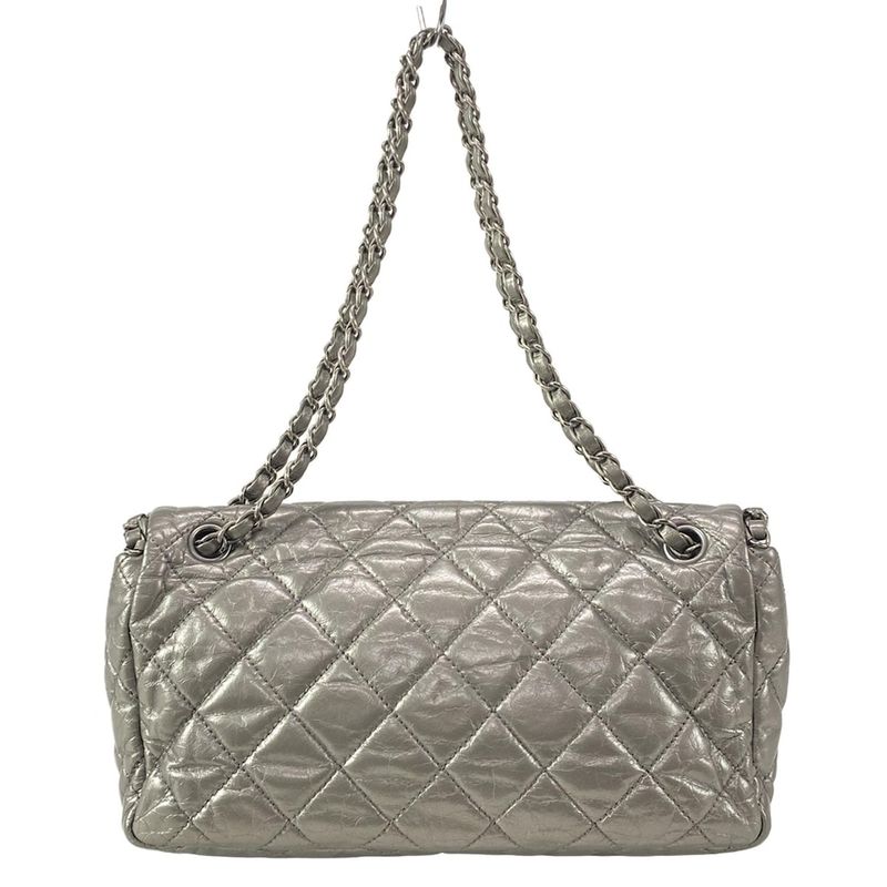Chanel Shoulder Bag Single Flap Matelasse Chain Me A50599 Silver Chain Shoulder