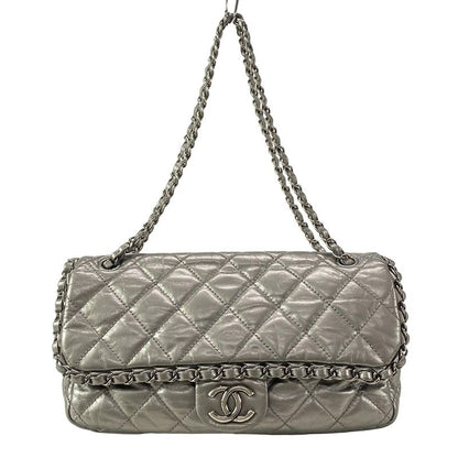 Chanel Shoulder Bag Single Flap Matelasse Chain Me A50599 Silver Chain Shoulder