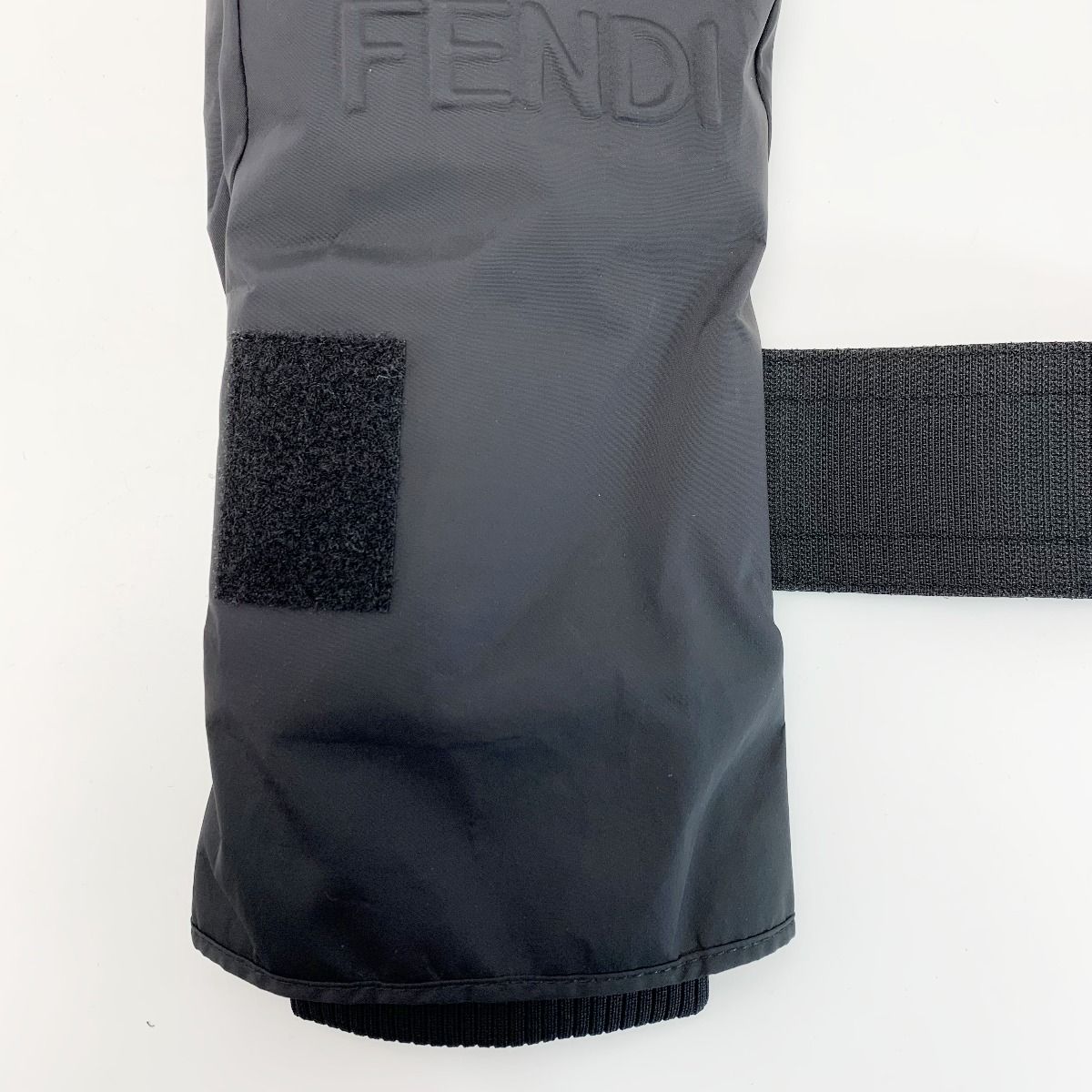 Fendi Embossed Ff Fendi Logo Gloves Black L Size Nylon