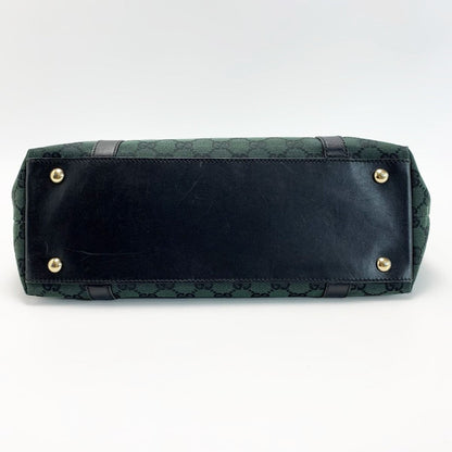 Gucci Handbag Canvas 272399 Dark Green Gold Hardware Ladies