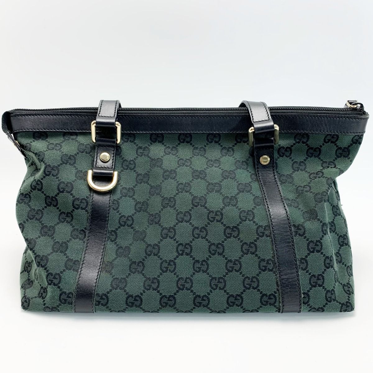 Gucci Handbag Canvas 272399 Dark Green Gold Hardware Ladies