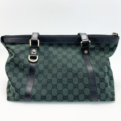 Gucci Handbag Canvas 272399 Dark Green Gold Hardware Ladies