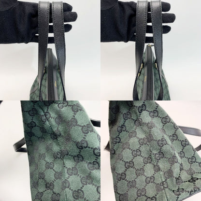 Gucci Handbag Canvas 272399 Dark Green Gold Hardware Ladies