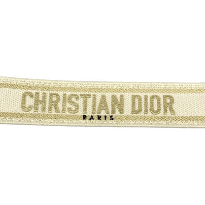 DIOR Christian Dior Shoulder Strap - Ivory Gold And Black Leather