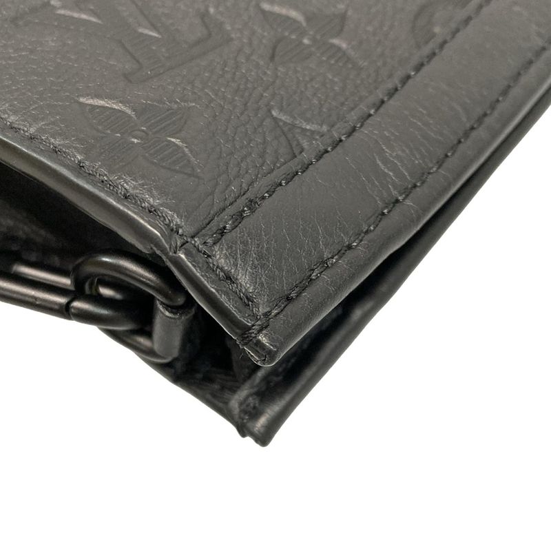 Louis Vuitton Monogram Shadow Gaston Wearable Wallet M81115 Noir Black Leather