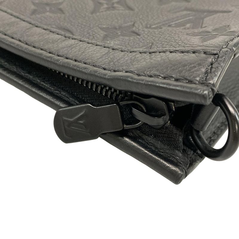 Louis Vuitton Monogram Shadow Gaston Wearable Wallet M81115 Noir Black Leather