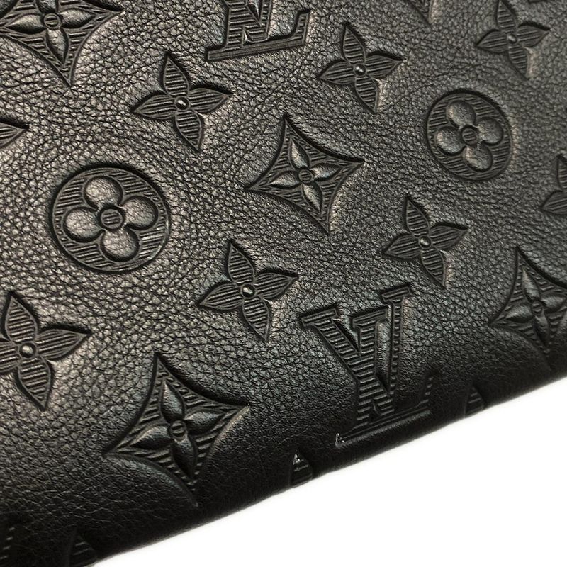 Louis Vuitton Monogram Shadow Gaston Wearable Wallet M81115 Noir Black Leather