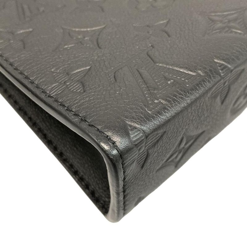 Louis Vuitton Monogram Shadow Gaston Wearable Wallet M81115 Noir Black Leather