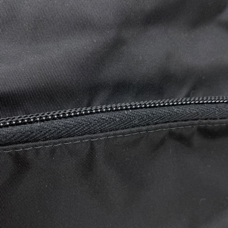 Prada Logo Plate Shoulder Bag Shoulder Crossbody Shoulder Bag Nylon Nero