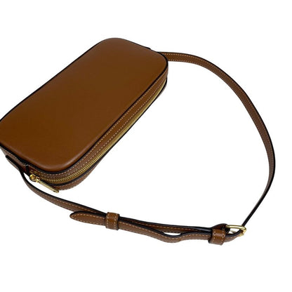 Celine Cuir Triomphe Camera Bag Handbag Shoulder Bag Leather Brown Women