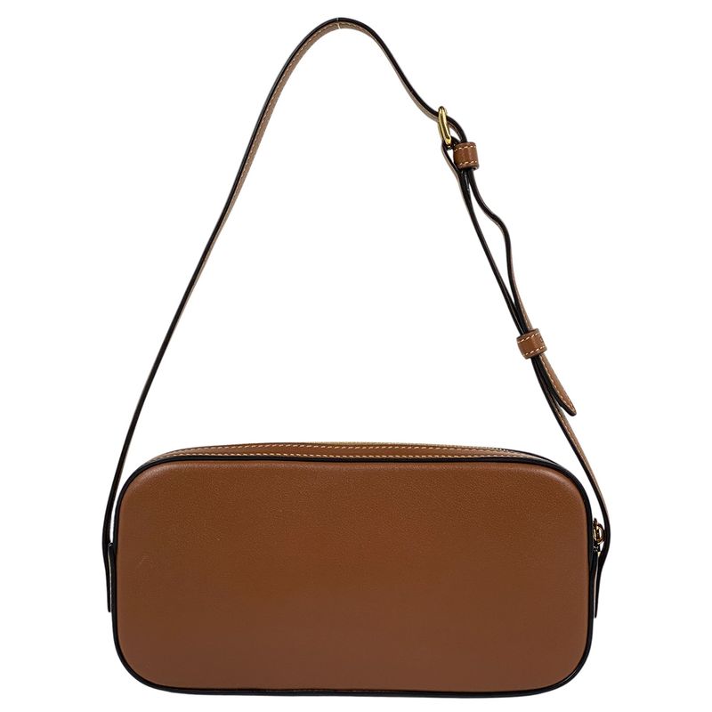 Celine Cuir Triomphe Camera Bag Handbag Shoulder Bag Leather Brown Women