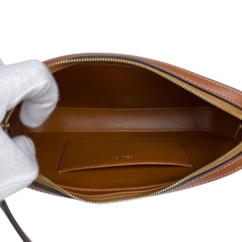 Celine Cuir Triomphe Camera Bag Handbag Shoulder Bag Leather Brown Women
