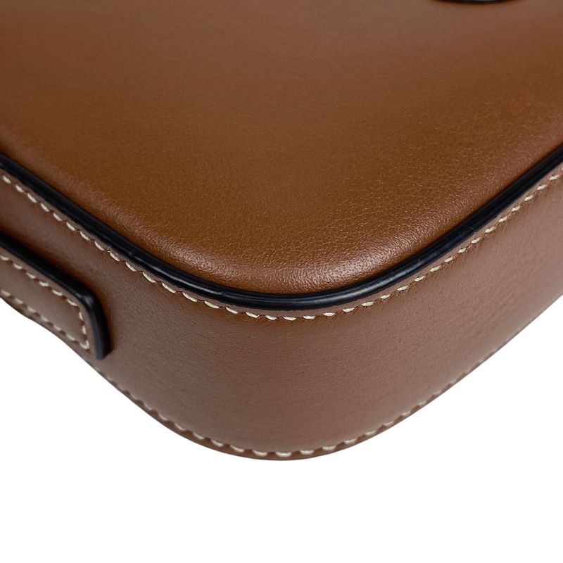 Celine Cuir Triomphe Camera Bag Handbag Shoulder Bag Leather Brown Women