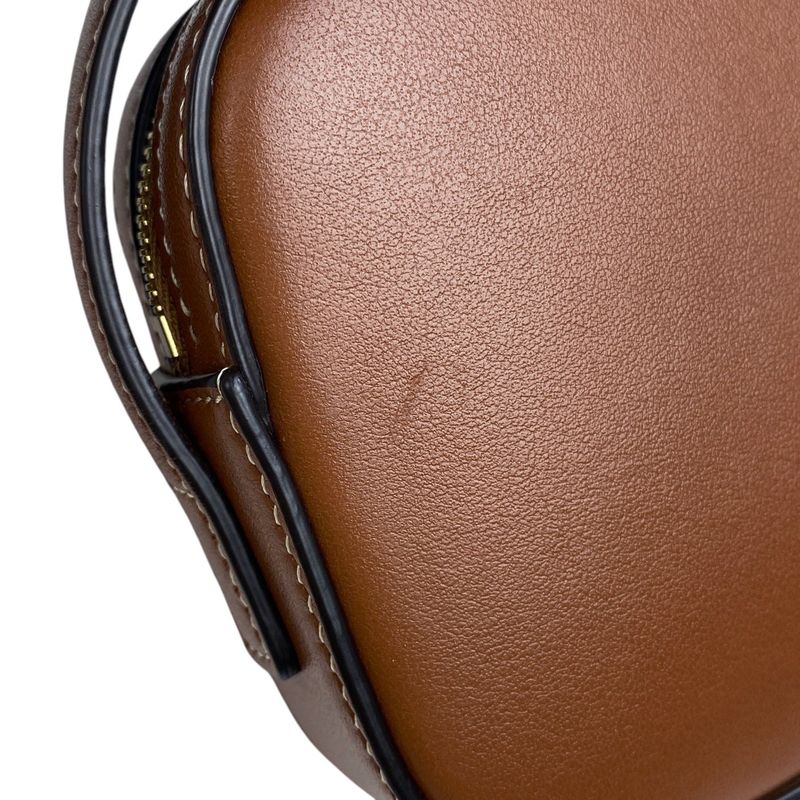 Celine Cuir Triomphe Camera Bag Handbag Shoulder Bag Leather Brown Women