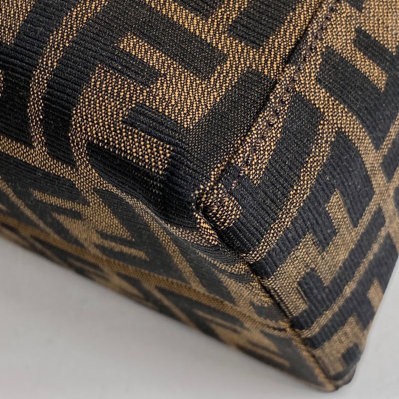 Fendi Zucca Pattern Shoulder Bag Handbag One Shoulder Bag Canvas Brown 16115