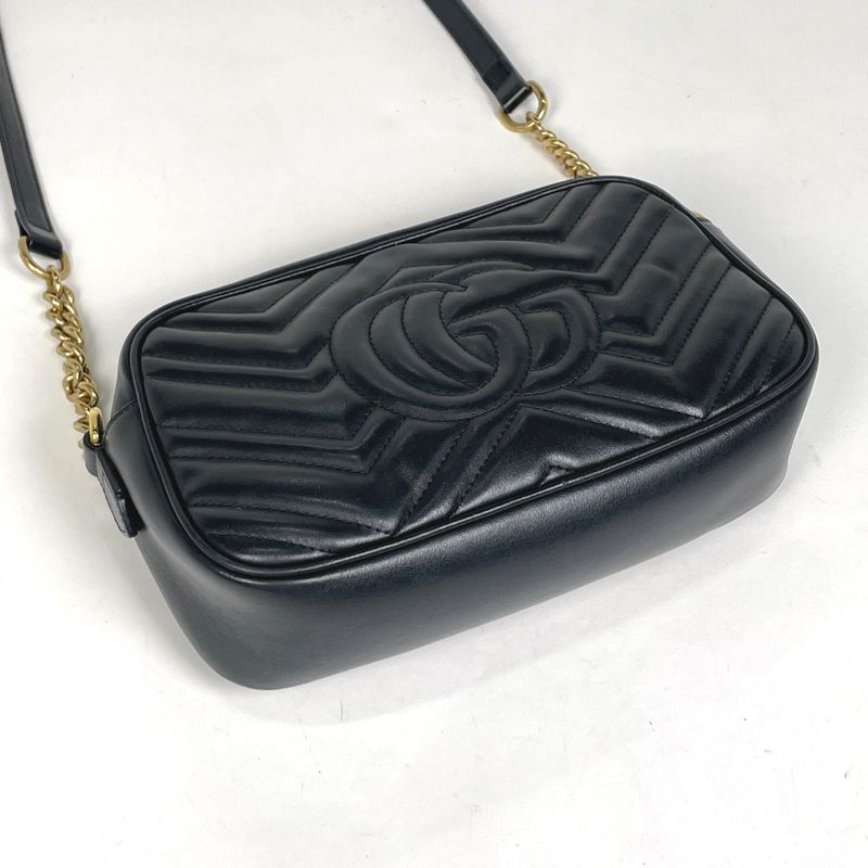 Gucci Ggmarmont Chain Shoulder Bag Double G Crossbody Shoulder Bag Leather