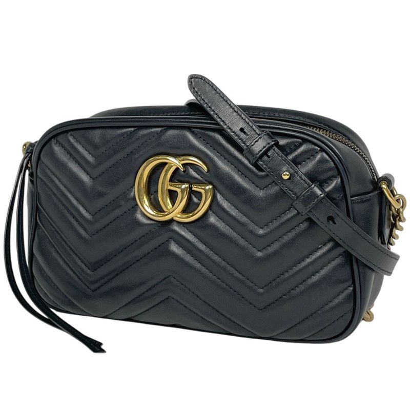 Gucci Ggmarmont Chain Shoulder Bag Double G Crossbody Shoulder Bag Leather